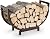 Dicasser Firewood Rack Outdoor and Indoor Firewood Storage, 24 INCH Double Coated Fire Wood Organizer, Waterproof Rustproof Stable Log Holder and Fireplace Decor, Bronze