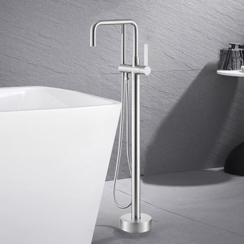 Mitigeur de bain chromé haut de gamme avec ensemble douchette robuste - 2
