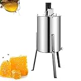 Centrifugeuse Extracteur de Miel Électrique Radiaire Essoreuse a Miel Professionnelle Outils D'apiculture en Acier Inoxydable pour Ruchers Fermes Apicoles Extraction du Miel 3Frame