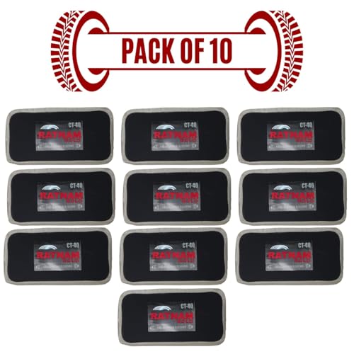 Image of Radial Tyre Repair Patch No. 40 (Box of 10 Pcs) | Heavy-Duty Tubeless Tyre Puncture Patch | Strong Adhesive Rubber Patch for Car, Bike, Scooter, Truck & Tractor Tyres