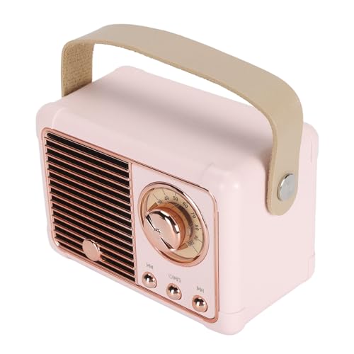 Piccolo Altoparlante Wireless Decorazioni Vintage Classiche Design retrò Long Praytime Mini Altoparlanti per Garage Escursioni - Componenti Elettronici Grigio PINK