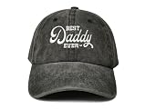 Hepandy Embroidered Best Daddy Ever Hat for Men, Gifts for Fathers Day Birthday, Washed Black Cotton Denim Baseball Cap Dad Hat