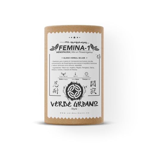 FEMINA-1 | Infusión herbal para la mujer | Menopausia | Rinde 30 tazas | Aliviar los síntomas de la menopausia como sofocos, fatiga, insomnio y sequedad | 60 g.