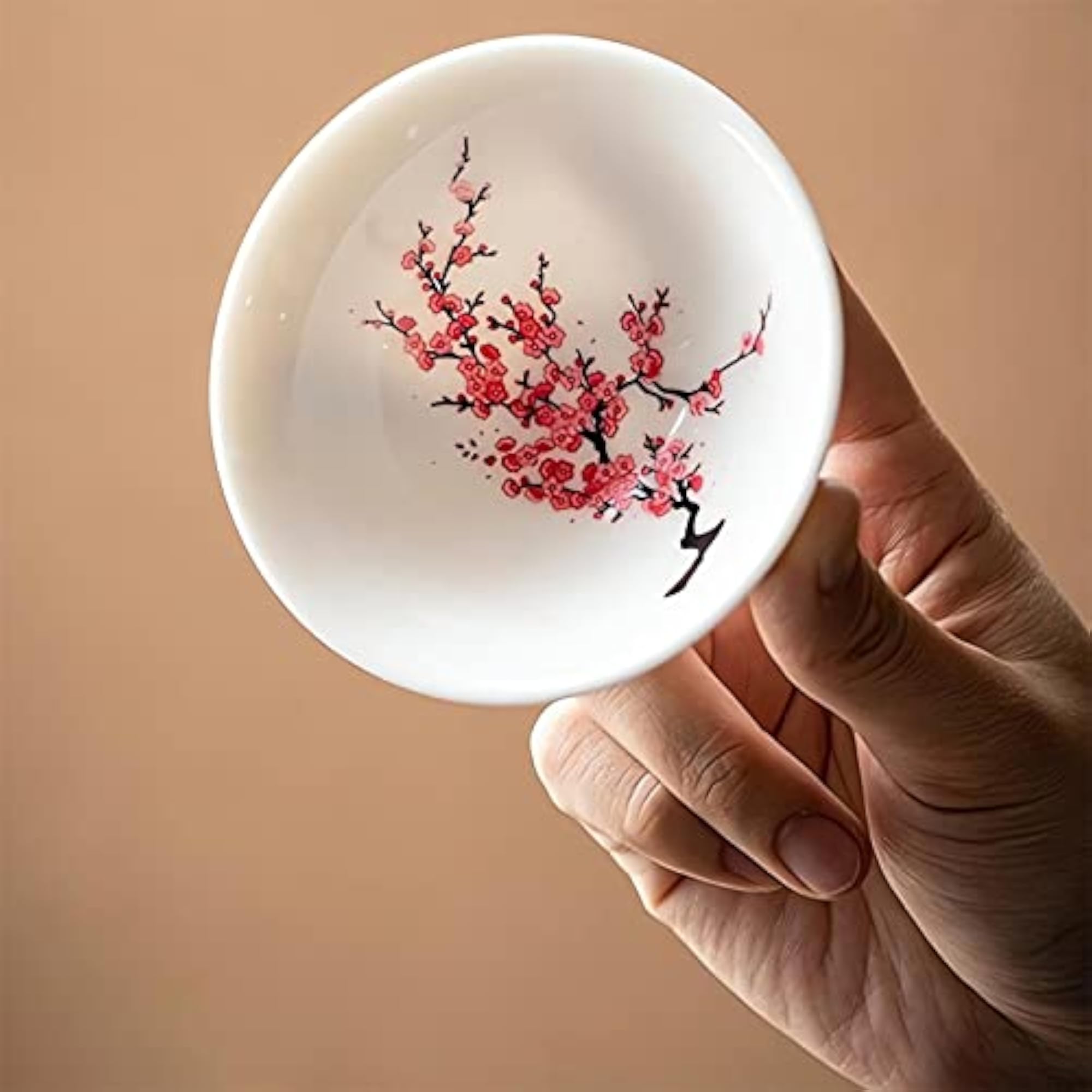 Magic Sakura Cherry Blossom Sake Cup, Color Changing Ceramic