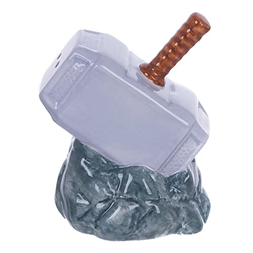 Marvel Captain America Shield & Thor Mjolnir Sculpted Ceramic Salt & Pepper Set #TOP2
