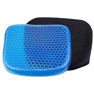 ZORVY Egg Gel Seat Cushion, Breathable Gel Cushion Chair Pads with Non-Slip Cover for Home Office Car Wheelchair, Honeycomb Design,(Pcs-1). (MINI)