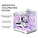 PCCOOLER C3T500 ARGB PC Case Mid Tower Desktop Computer Gaming Superior Case for ATX/M-ATX/ITX with 6 ARGB Case Fans,Column-Free Design,360MM Radiator&400MM GPU Support,Easy Installation (White)