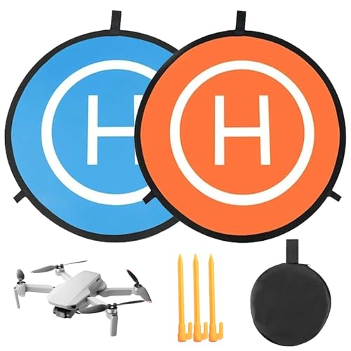 lomdung Pista de Aterrizaje de Drones, 21'/55 CM Drone Landing Pad, Helipuerto, Universal Portátil Impermeable Helicoptero Plegable Portátil Helicoptero Landig Mat
