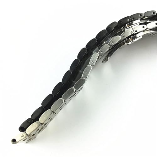 Watch Strap Stainless Steel Flat Interface Band Men's And Women's Metal Matte Butterfly Buckle Wrist Belt 18mm19mm20mm21mm22mm24mm26mm2