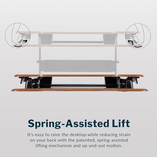 Electric standing desk walnut premium