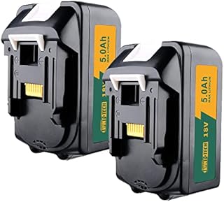 2Pack 18V 5.0Ah BL1850 Replacement Battery for makita 18v Battery, Lithium-ion 18v Battery for makiat bl1850 bl1860 bl1840 bl1830 BL1840 BL1850B BL1815 BL1820 BL1835 BL1845 194204-5 LXT-400
