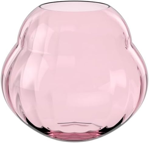 Villeroy & Boch - Rose Garden Home Vase/Hurricane Lamp, 17 cm, Crystal Glass, Pink, Capacity 2,750 ml