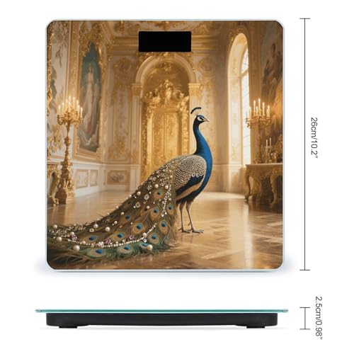 Báscula Digital de Baño con Pantalla LCD Jeweled Peacock miniatura 2