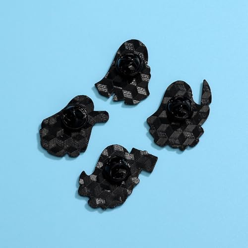 Image of Halloween Cute Ghost Brooches Lapel Pins for Women Funny White Love Heart Boo Ghost Pins Lapel Collar Jeans Hats Shirt Jackets Backpacks Badge Brooches Pins for Women Halloween Holiday Accessory Jewelry