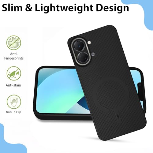 Image of LIRAMARK Rugged Carbon Fibre TPU Armor Silicone Back Cover Case for Tecno Spark Go 3