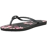 Rutschfest Havaianas Damen Slim Organic Zehentrenner, Mehrfarbig (Black/Dark Grey/Rose Gold 7798), 39/40 EU