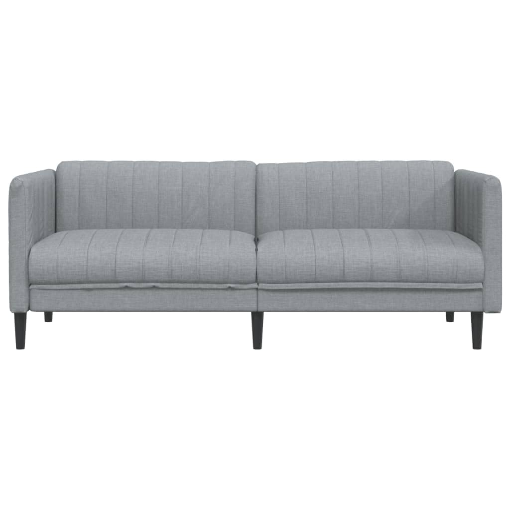 vidaXL Sofa 3-Sitzer Hellgrau Stoff