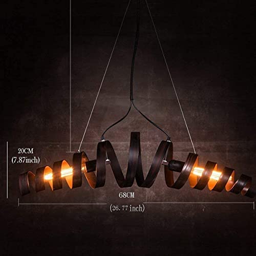 Lustre cuisine café rétro LED E27 suspension spirale - 3