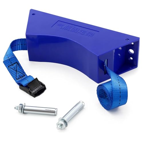 Mumusuki Soporte para Cilindro de Gas, Soporte para Montaje en Pared del Cilindro con Tornillos de Expansión Y Soporte para Cadena de Seguridad(Azul)