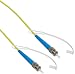 Fluke Networks NFK3-SMPLX-ST Simplex Singlemode Test Reference Cords for ST Adapter, 9 µm, 1 m Cable Length (Set of 2), (SC/ST, ST/ST)