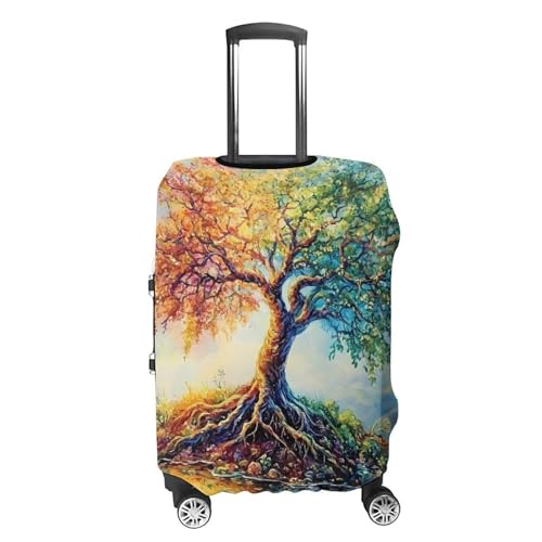 Life Rainbow Tree Luggage Covers Washable Travel Suitcase Cover Elastic Baggage Protector4