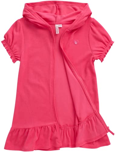 Pink Platinum Girls' Swim Cover-Up – Kids Hooded Terry Beach Towel Robe – Upf 50+ Beach/Pool Bathrobe For Girls, Size 5-6, Knockout Pink #TOP2
