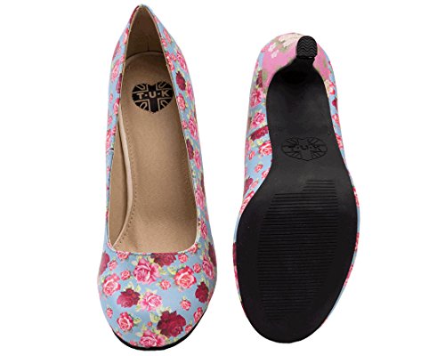 T.u.k.. Women's Floral Mix Anti-pop Heel Dress Pump4