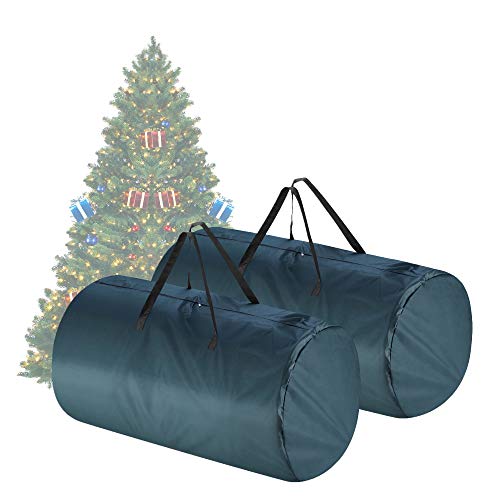 Tiny Tim Totes 83-DT5565 Premium 2-Pack Canvas Christmas Storage Bags Extra Large for 9 and 75 Foot Trees Green