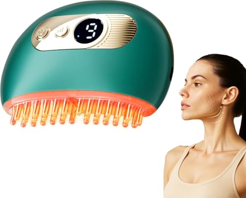 Kinbana Lymphatic Contour Face Brush – Face Massager for Lymphatic Drainage, Double Chin Reducer, and Facial Sculpting – Gentle Vibrating Lymphatic Drainage Tool for Jawline & Puffiness - Green