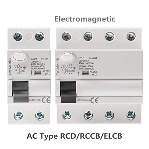 Disjoncteur différentiel électromagnétique 4 pôles 100A GYL9 type AC - 3