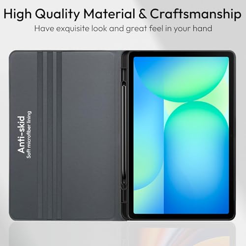 Image of Robustrion Cover Case for Samsung Galaxy Tab S10 FE Plus 13.1 inch Cover with [Pencil Holder] Deer Pattern Cover for Samsung Tab S10 FE Plus 13.1 inch Tab [Auto Sleep Wake Support] - Black