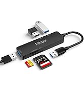 Vanja 5 in 1 SD Card Reader USB Hub 3.0, USB 3.0 Data to USB Hub Adapter Splitter with USB 3.0 Po...