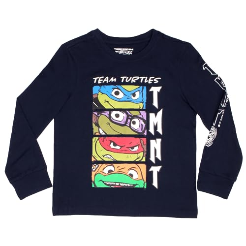 Nickelodeon Teenage Mutant Ninja Turtles Boys Long Sleeve T-Shirt 2-Pack, TMNT 2-Pack Bundle Set for Kids and Toddlers3