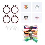 Harry Potter Gestempelte Kreuzstich-Stickerei-Kit - Offiziell lizenziertes Zauberer-Welt Merchandise, einfaches Bastelprojekt für Filmfans, Starter-Kit für Stickanfänger