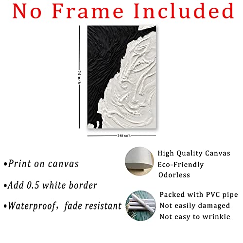 Black And White Abstract Prints Black Textured Wall Art Minimalist Black And White Wall Art Minimalist Textured Wall Art Modern Black And White Poster For Living Room Bedroom Office 16X24Inch No Frame #TOP2