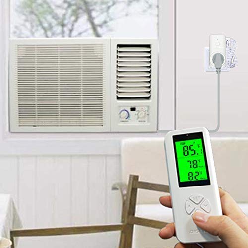 Digiten Wireless Thermostat Outlet, Temperature Controlled Outlet Heating & Cooling Remote Control And Plug-In Receiver, Over 300 Feet Range, With 6Ft Ntc Temp Probe (Outlet Detect Temperature) #TOP5