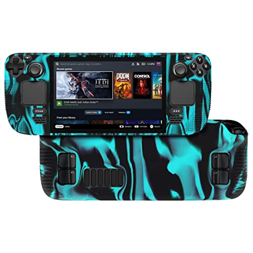 CACOE Schutzhülle für Valve Steam Deck, TPU-Schale Kompatibel mit Valve Steam Deck Console Stoßfeste, rutschfeste Anti-Kollisions-Griffabdeckung Cover