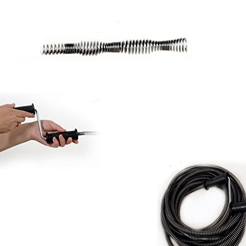 NUZAMAS Abflussreiniger, spiralförmiges Federkabel, 10m x 13mm, für Haushalt, Küche, Bad, Toilette, Klempner- und Sanitärarbeiten, Rohrreinigungsspirale, Hilfsmittel zur Abflussreinigung mit starkem