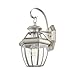 Livex Lighting 2051-91 Monterey 1 Light Outdoor Brushed Nickel Finish Solid Brass Wall Lantern with Clear Beveled Glass