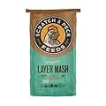Scratch and Peck Feeds Whole Grain Layer Mash Chicken and Duck Feed - 40 lbs Bag - Corn-Free and Soy-Free - 16% Protein, Certified Organic and Non-GMO Project Verified Chicken Food
