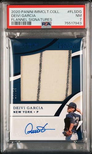 2020 Panini Immaculate Deivi Garcia Flannel Sigs #FLS-DG (/25) (Auto) (PSA 7)