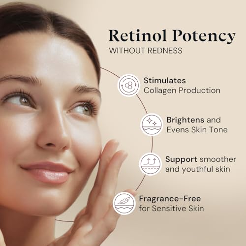 Image of ADM Anti Aging Pure Retinol Serum For Face with Niacinamide - Resurfacing, softer, smoother-looking skin - Moisturizing Facial Skincare for Sensitive Skin - 1oz