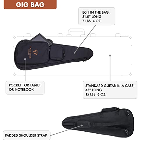 Traveler Guitar 6 String Solid-Body Electric Guitar, Right, Vintage Black (Ec1 Vbkm) #TOP6