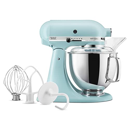 Image of KitchenAid Artisan Series 5 Quart Tilt Head Stand Mixer with Pouring Shield KSM150PS, Mineral Water