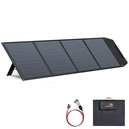 LVYUAN 300W Portable Solar Panel Foldable Solar Panel, Solar Cells 22.6% High Efficiency for Outdoor...