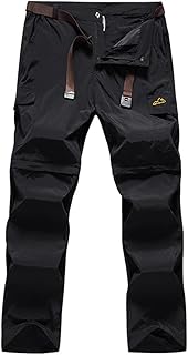 MIAOYI Herren Convertible Outdoor Zip Off Wanderhose Schnell trocknend Walking Atmungsaktive wasserdichte Kletterhose(Siz...