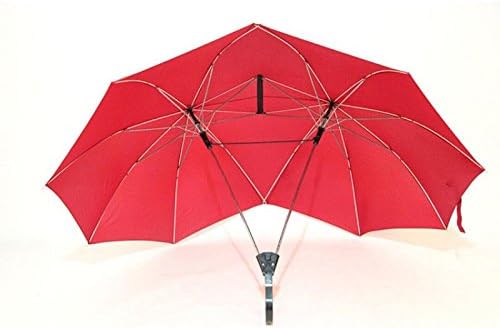 Two-People Modern Novelty Couple Umbrella/Dualbrella Straight Umbrella Windproof (RED)