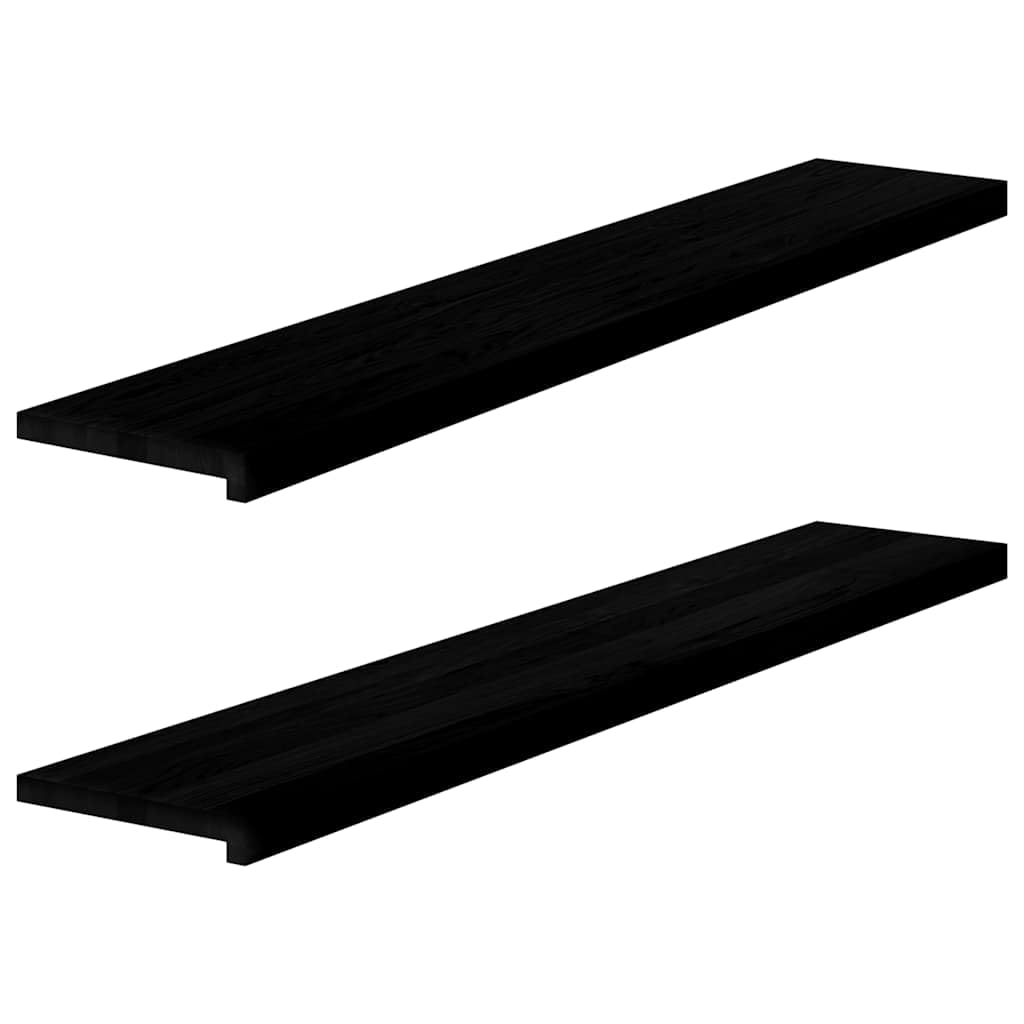 Vidaxl (Dark Brown, 140 X 25 X 2 Cm) Window Sills Window Ledge Window Board 2 Pcsâ Untreated Solid Wood Oak