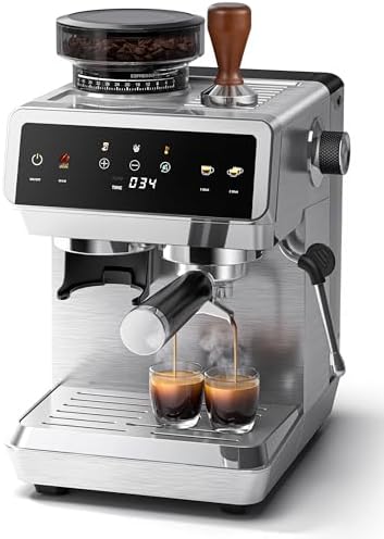 AMZCHEF 20-Bar-Bean-to-Cup-Coffee-Machines with Grinder | Automat...