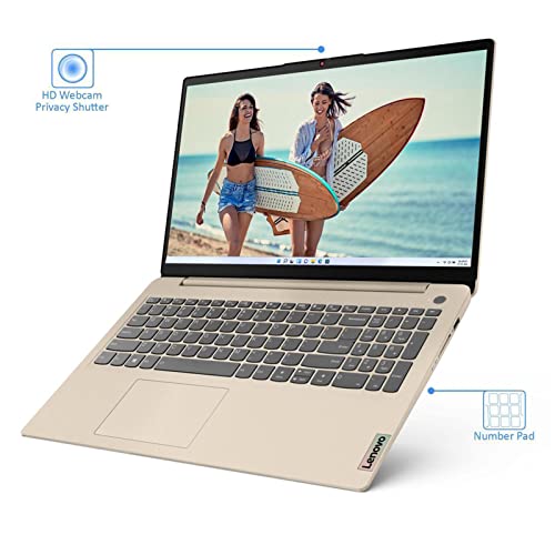 Image of Lenovo Ideapad 3i Laptop, 15.6 inch FHD Touchscreen, Intel Core i3-1115G4, 8GB DDR4 RAM, 512GB NVMe TLC SSD, Windows 11 S, with TWE Wireless Mouse, Sand